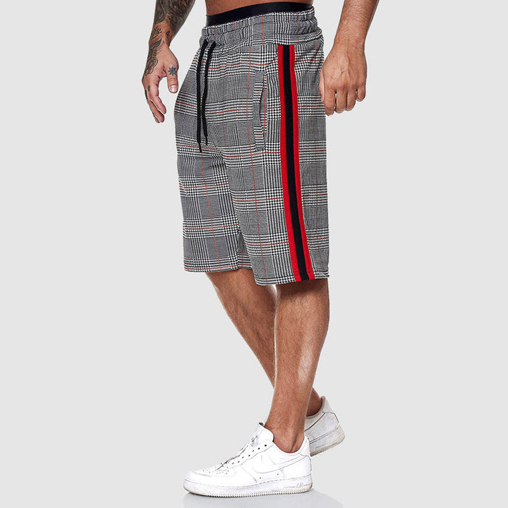 Men's Plaid Drawstring Shorts