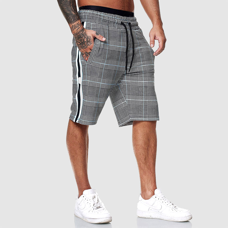 Men's Plaid Drawstring Shorts