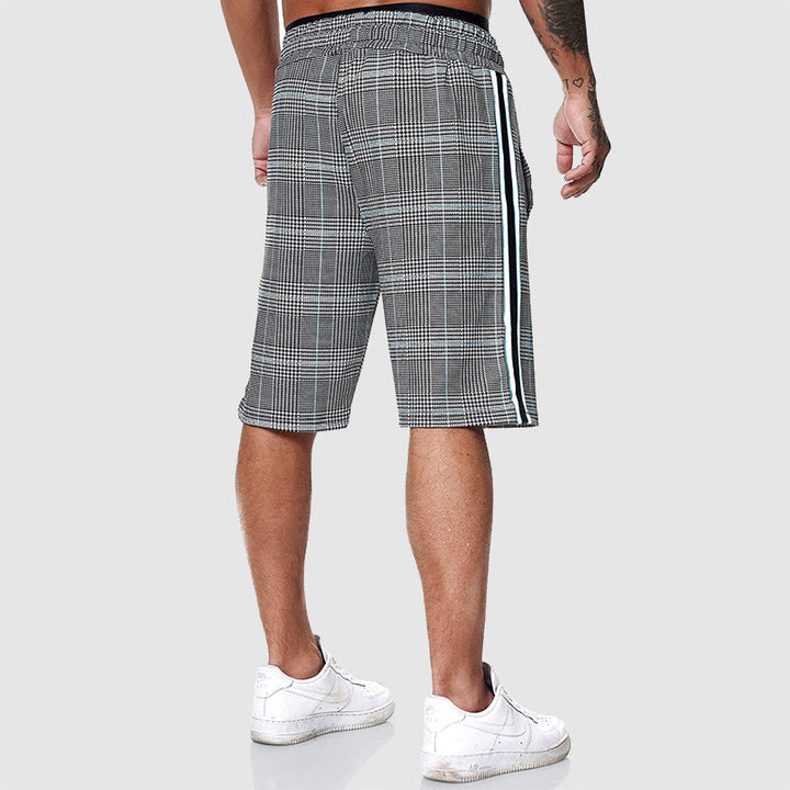 Men's Plaid Drawstring Shorts