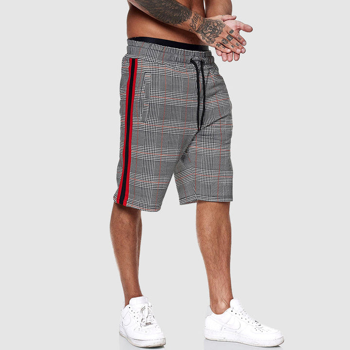 Men's Plaid Drawstring Shorts