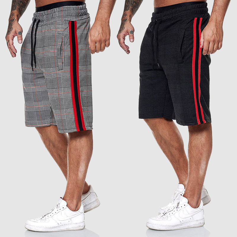 Men's Plaid Drawstring Shorts