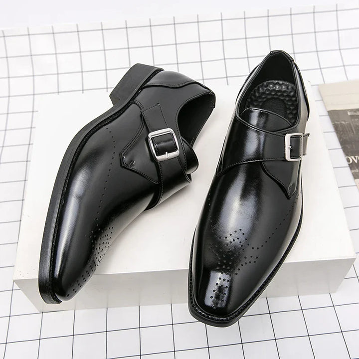 Men’s Monk Strap Brogue Dress Shoes