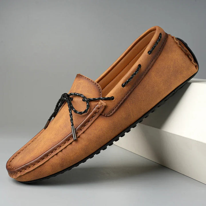 Leather Slip-On Loafers for Men