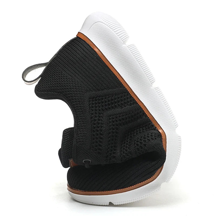 Comfortable Knit Lace-Up Sneakers