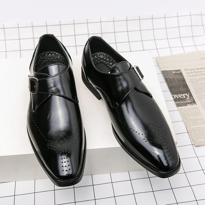 Men’s Monk Strap Brogue Dress Shoes