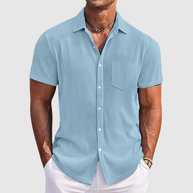 Striped Button down Shirt | Men's Short Sleeve