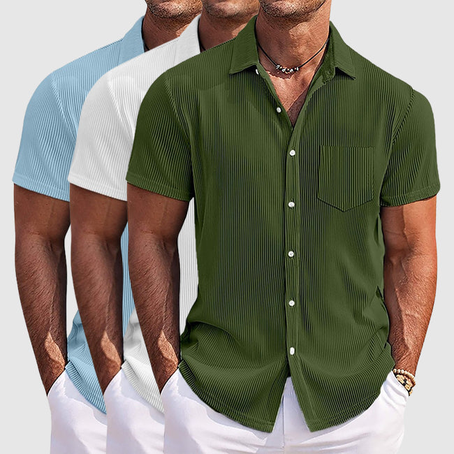 Striped Button down Shirt | Men's Short Sleeve