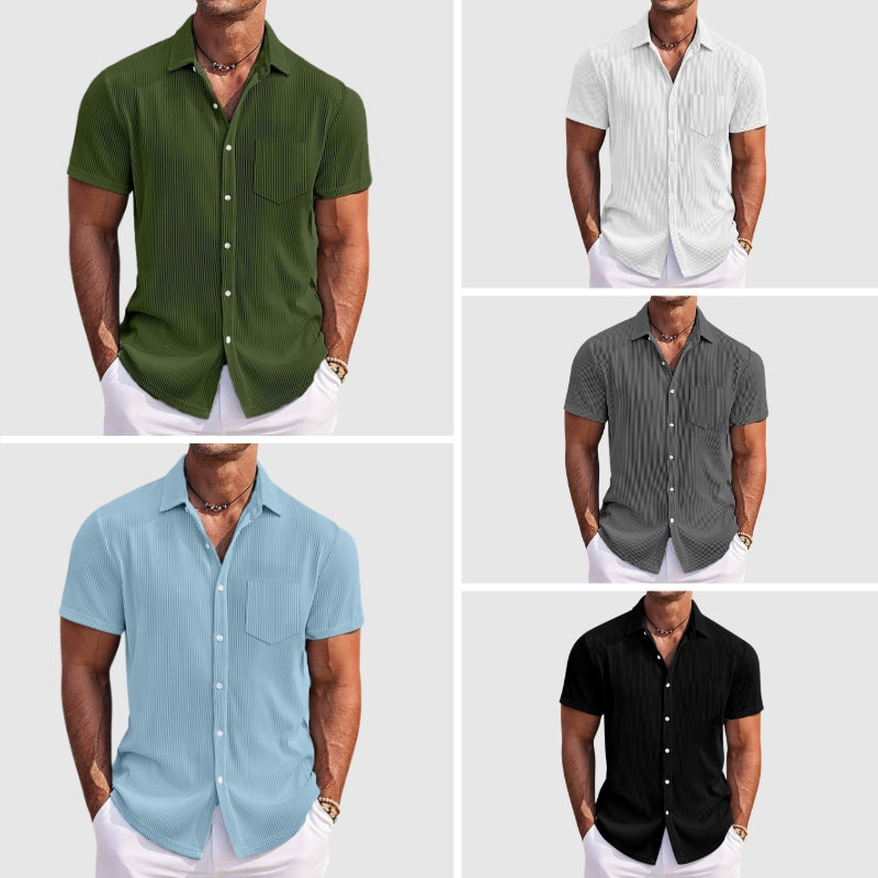 Striped Button down Shirt | Men's Short Sleeve