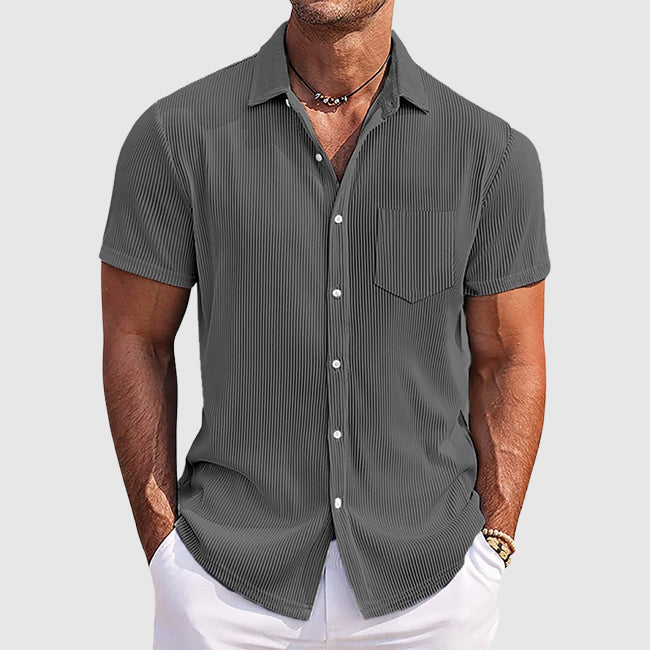 Striped Button down Shirt | Men's Short Sleeve