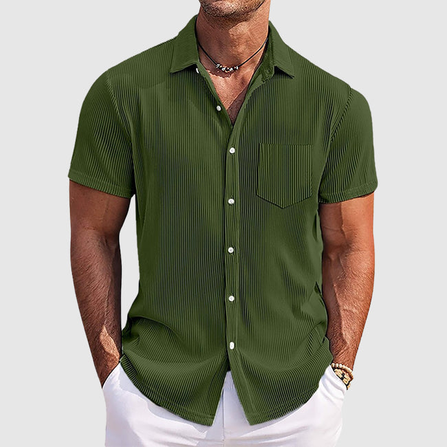 Striped Button down Shirt | Men's Short Sleeve
