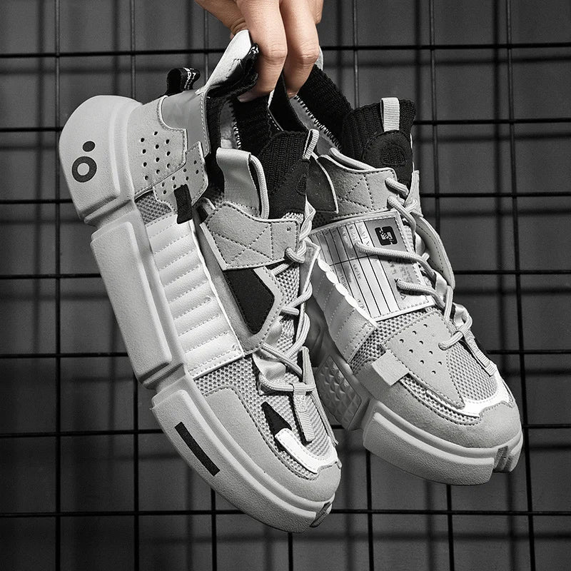 Chunky Sole Lace-Up Comfortable Sneakers