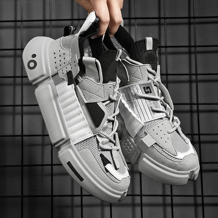 Chunky Sole Lace-Up Comfortable Sneakers