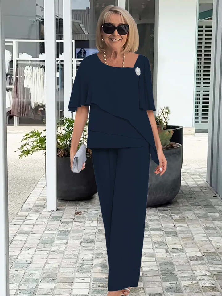 Elegant Co-Ord  Set | Asymmetric Wide Leg