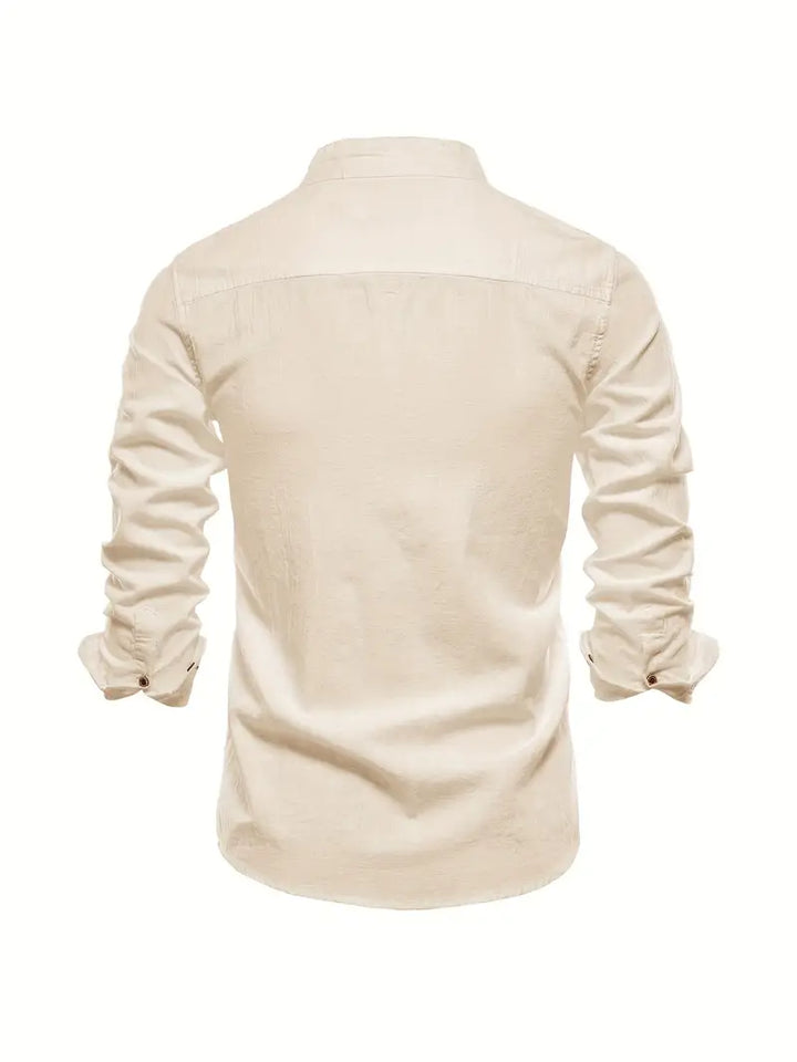 Stylish Shirt Men’s Long Sleeve Stand Collar