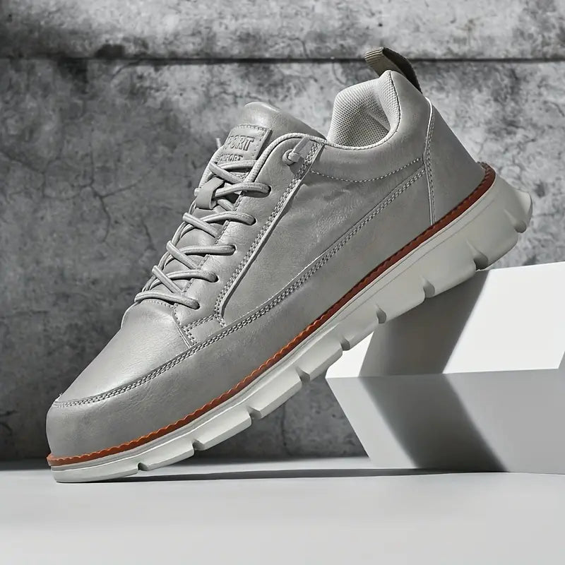 Men’s Classic Leather Lace-Up Sneakers