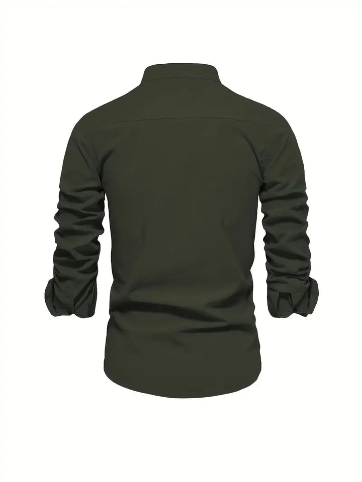 Stylish Shirt Men’s Long Sleeve Stand Collar