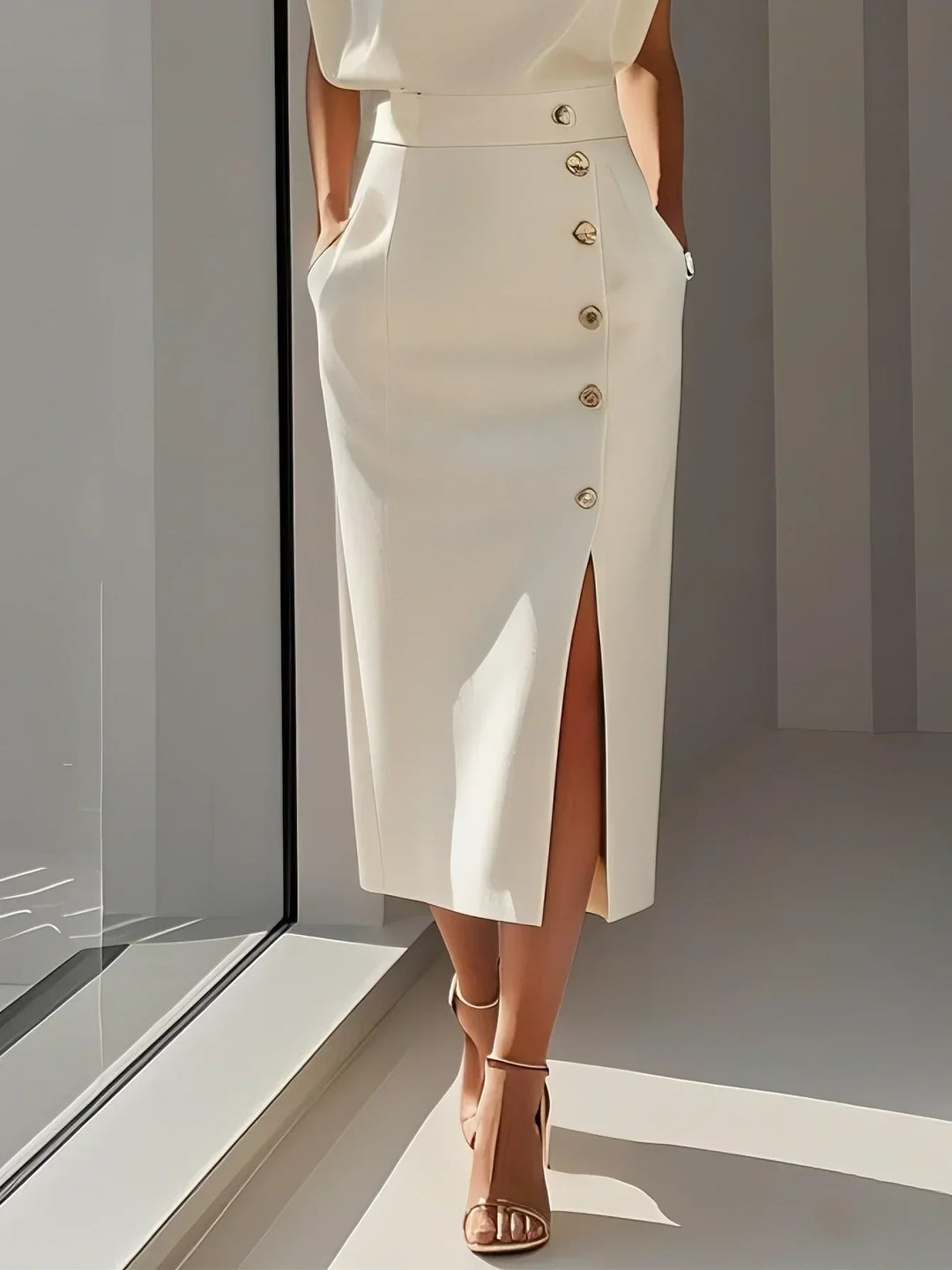 Women's Elegant Charm Effortless Midi Dress