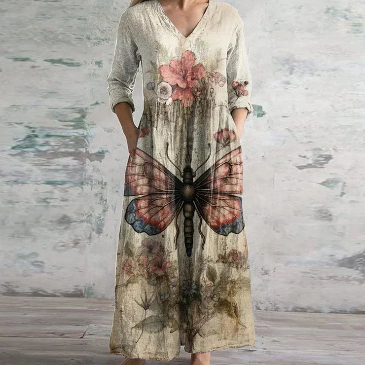 Women's Elegant Retro Maxi Dress