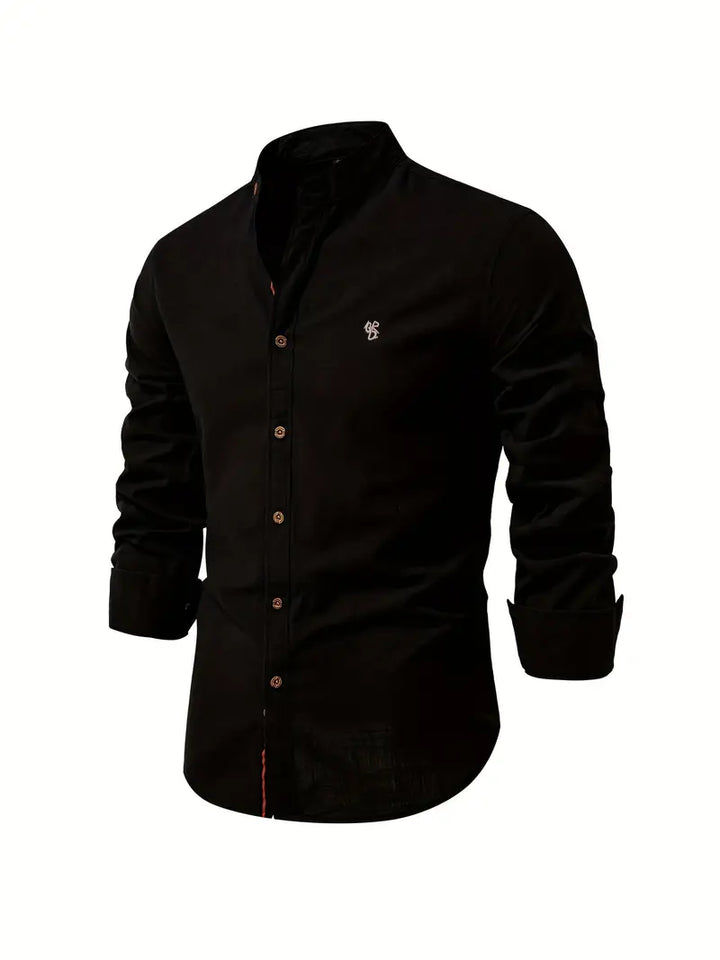 Stylish Shirt Men’s Long Sleeve Stand Collar