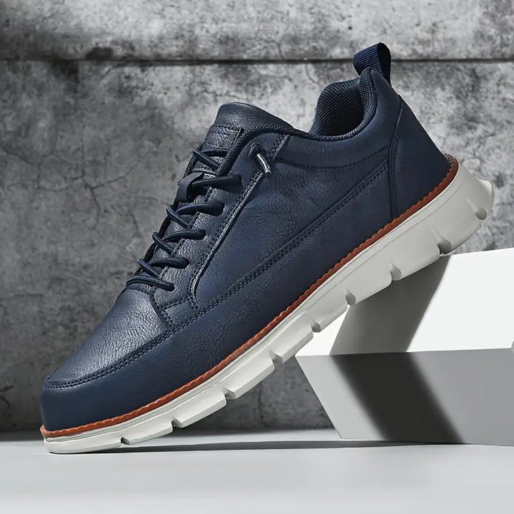 Men’s Classic Leather Lace-Up Sneakers