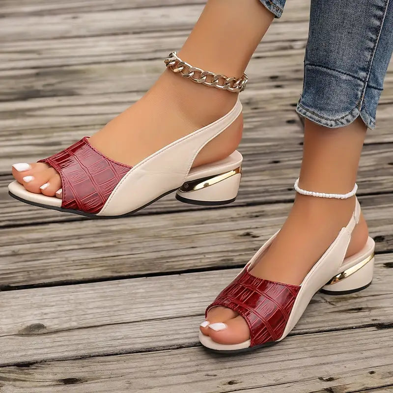 Women’s Leather Slingback Comfort Sandals