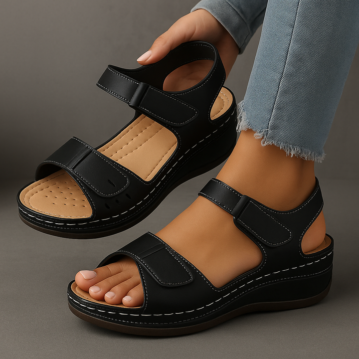 Women's Orthopedic Wedge Sandals | Double Strap