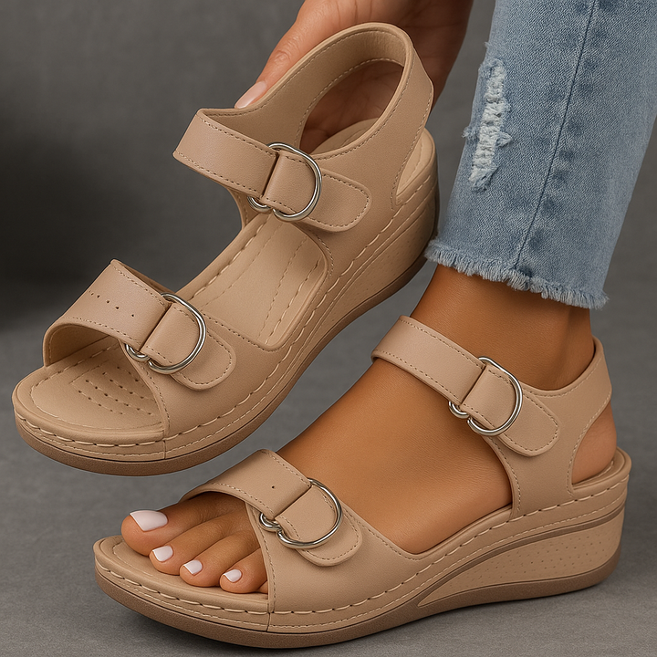 Women's Orthopedic Wedge Sandals | Double Strap