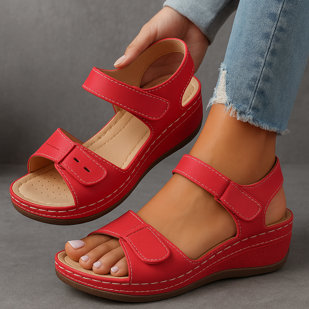 Women's Orthopedic Wedge Sandals | Double Strap