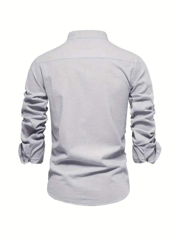 Stylish Shirt Men’s Long Sleeve Stand Collar