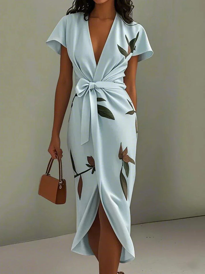 Women’s Stylish Wrap Midi Dress