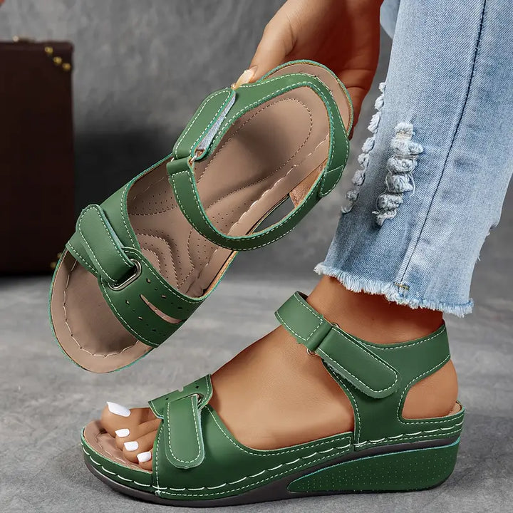 Women's Orthopedic Wedge Sandals | Double Strap
