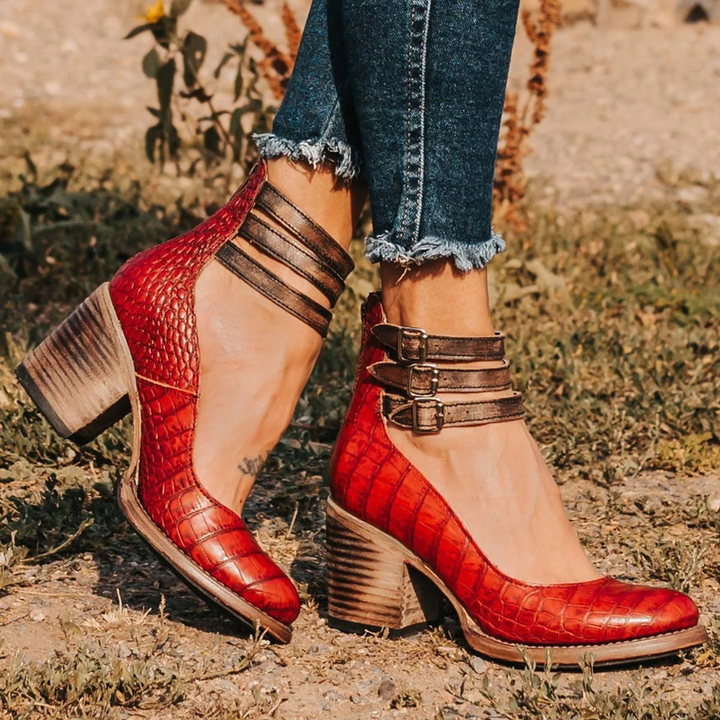 Elegant Comfortable Sandals | Cut Out Block Heel