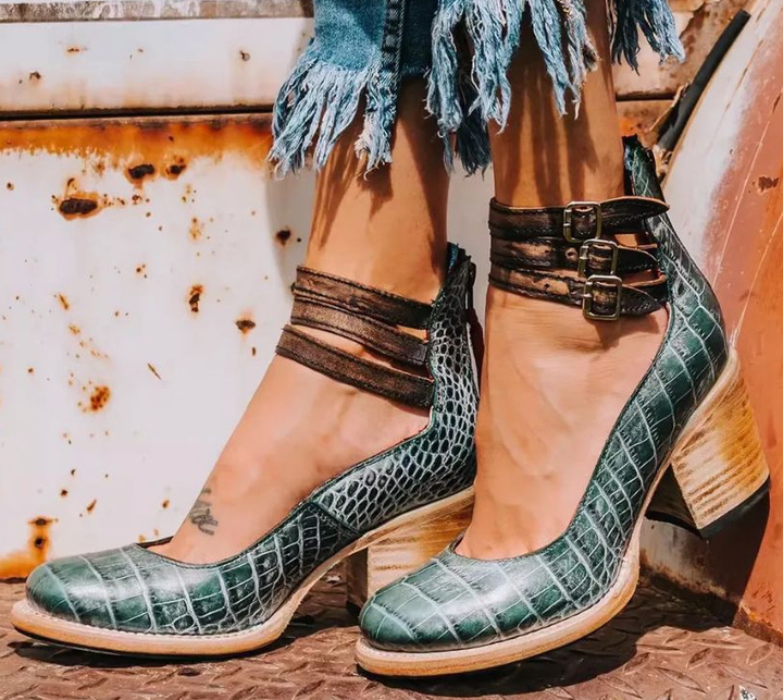 Elegant Comfortable Sandals | Cut Out Block Heel