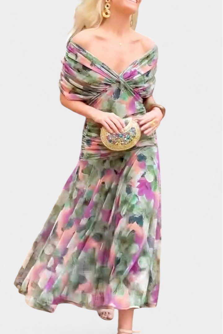 Elegant Evening Dress | Off Shoulder