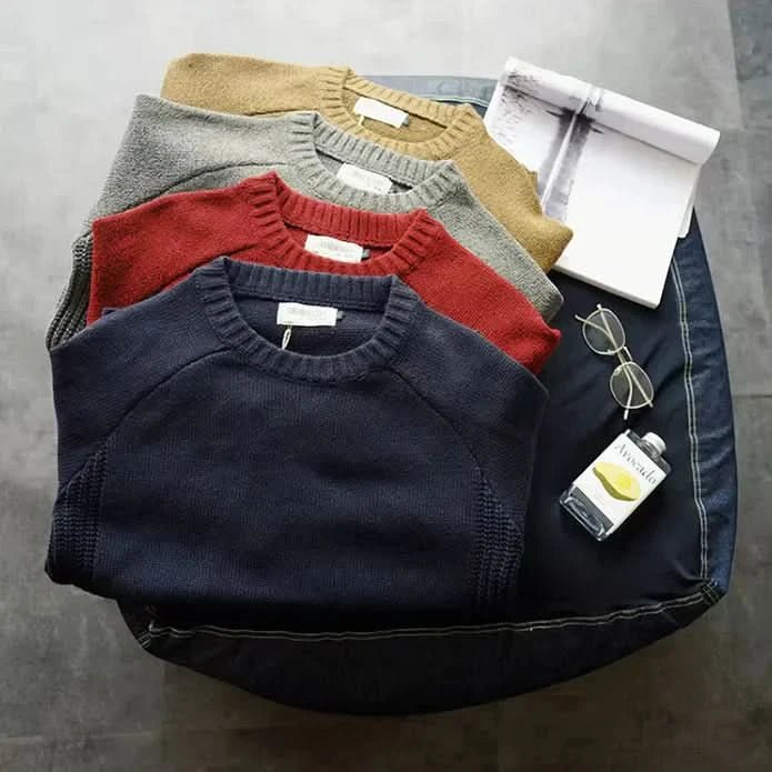 Men's Alpine Knit Sweater | Relaxed Fit with Elbow Patches Detail