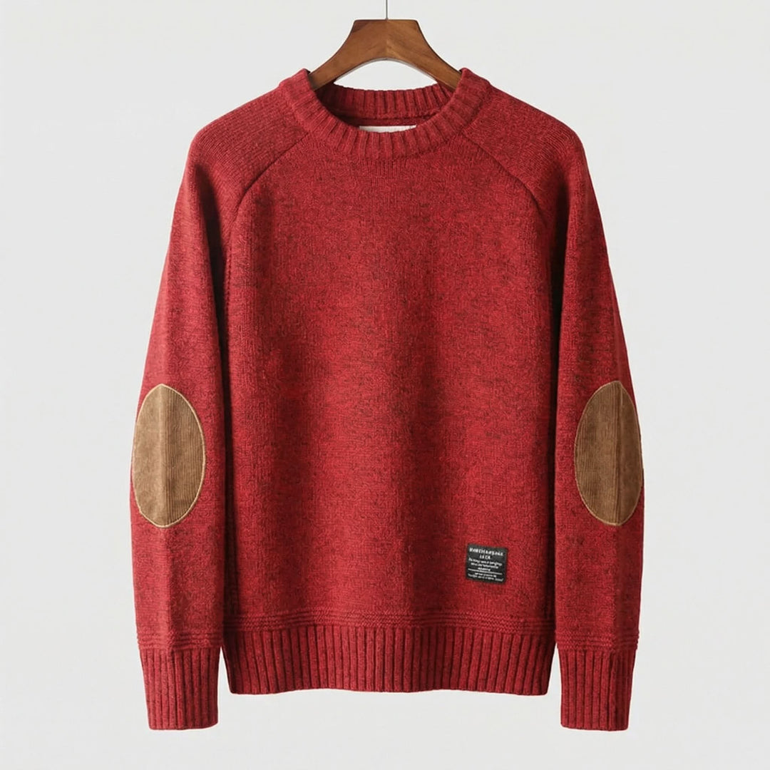 Men's Alpine Knit Sweater | Relaxed Fit with Elbow Patches Hero