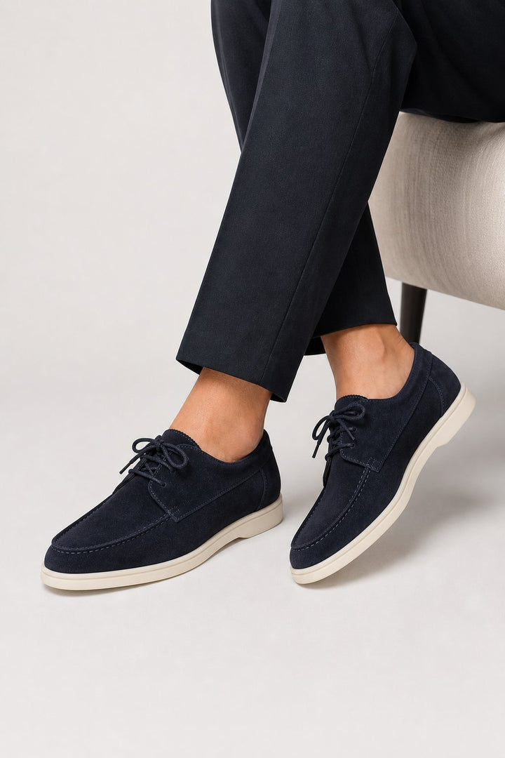 Men's Apron Toe Oxford Lace Loafers | Refined Smart Fit Angle
