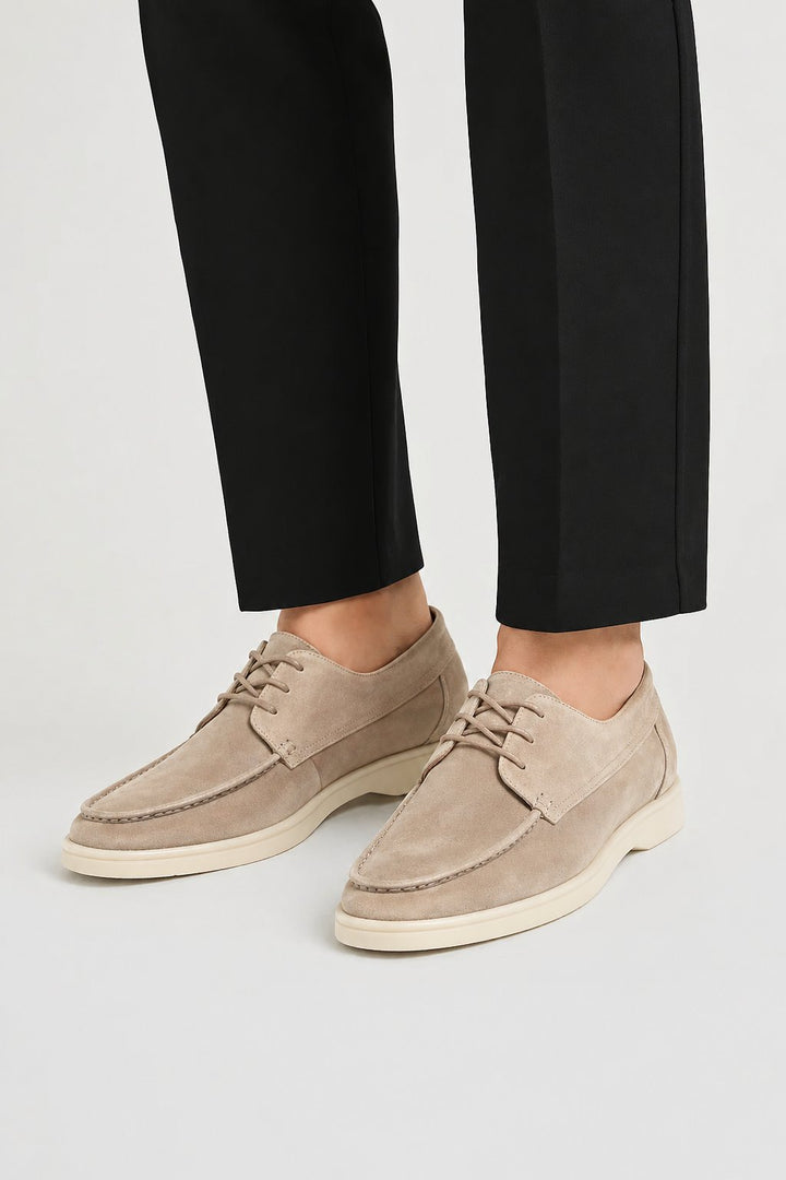 Men's Apron Toe Oxford Lace Loafers | Refined Smart Fit Front