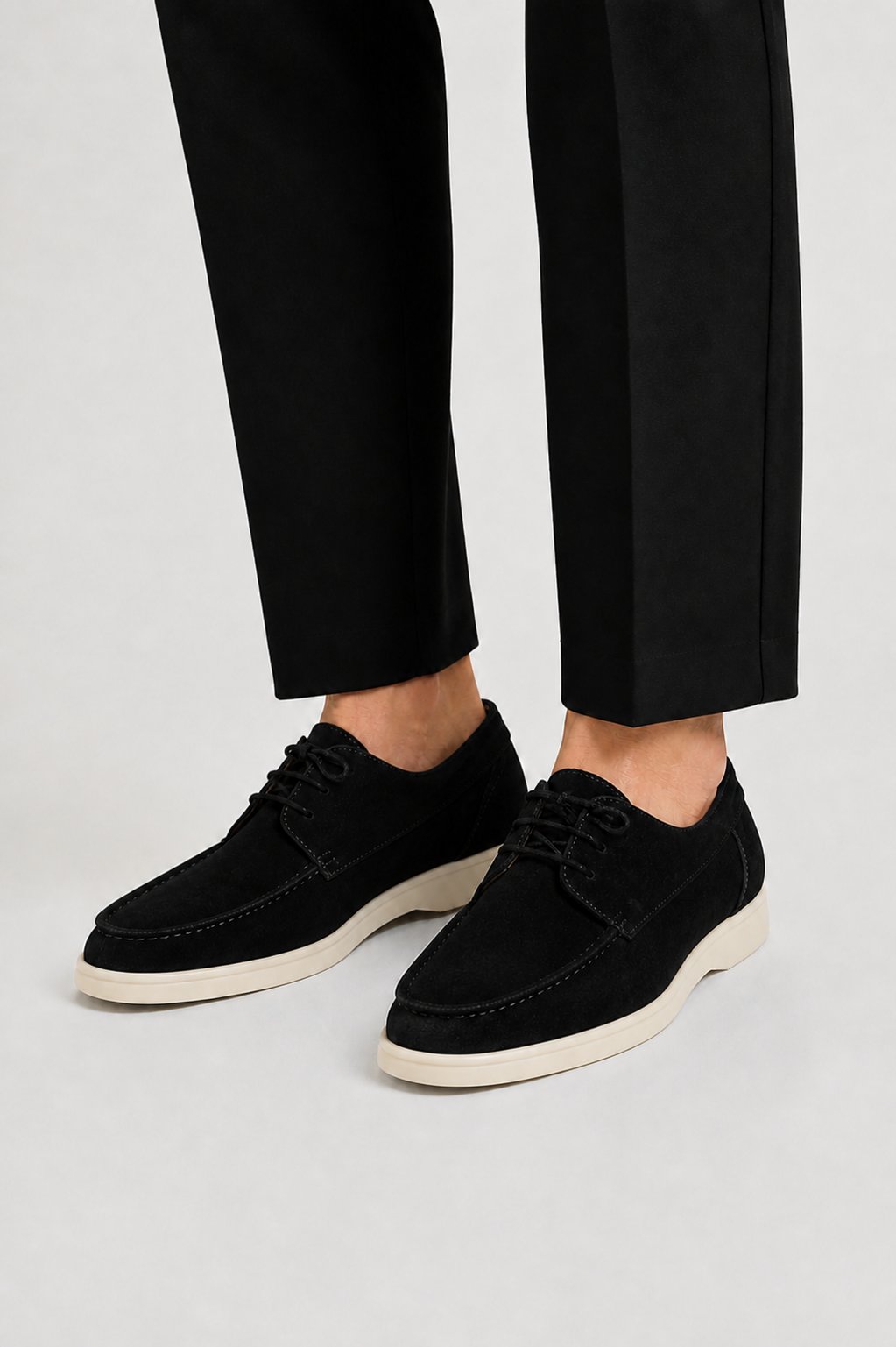 Men's Apron Toe Oxford Lace Loafers | Refined Smart Fit Side