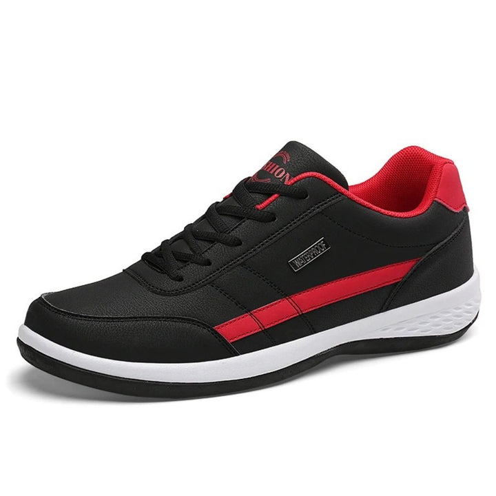 Men's Balance Leather Sneakers | Orthopedic Lateral Stripe Sole Hero