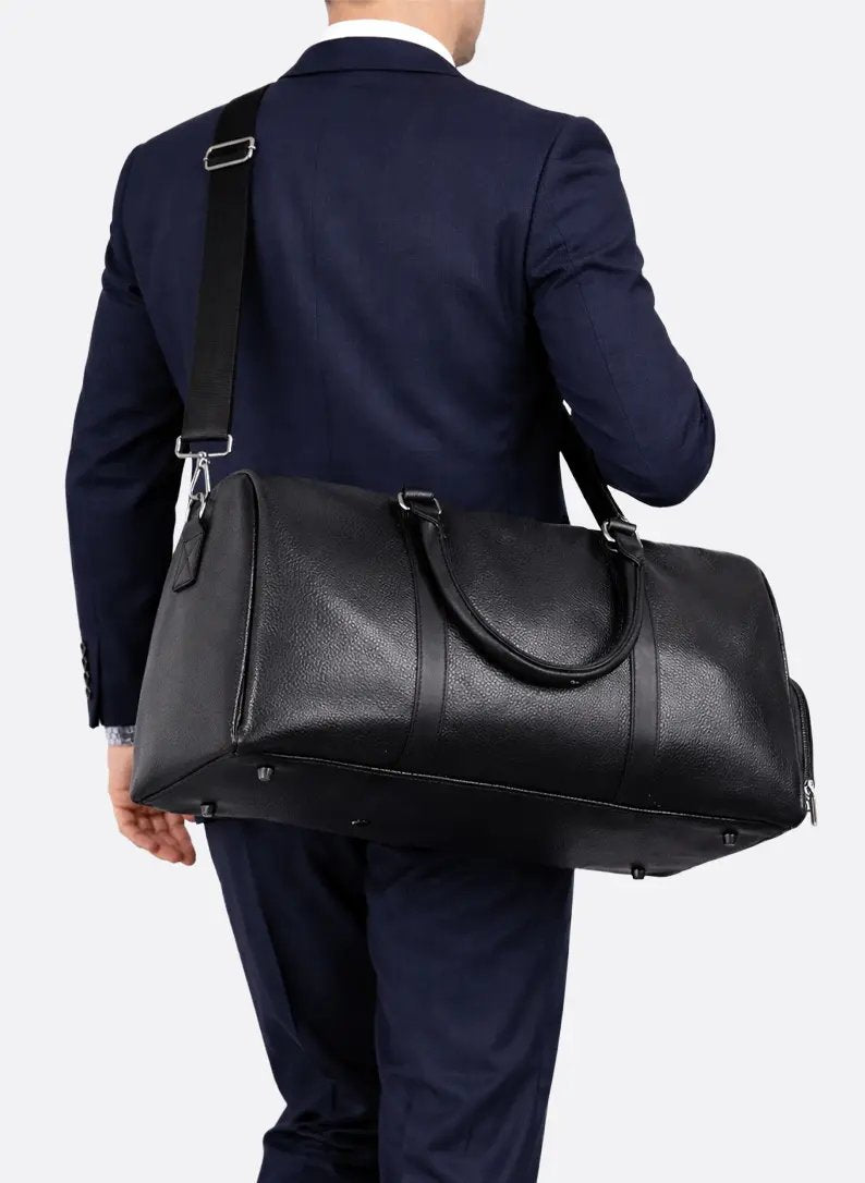 Men's Barrel Gym and Travel Duffel Bag | Multi-Compartment Carry All Front