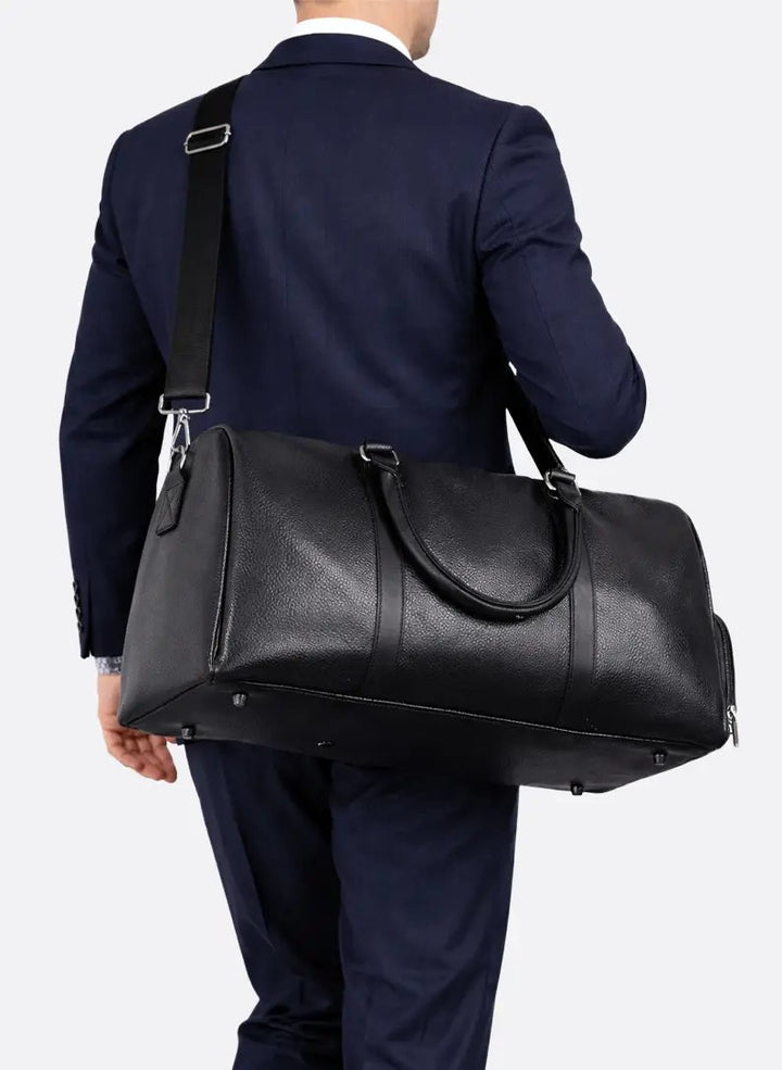 Men's Barrel Gym and Travel Duffel Bag | Multi-Compartment Carry All Front