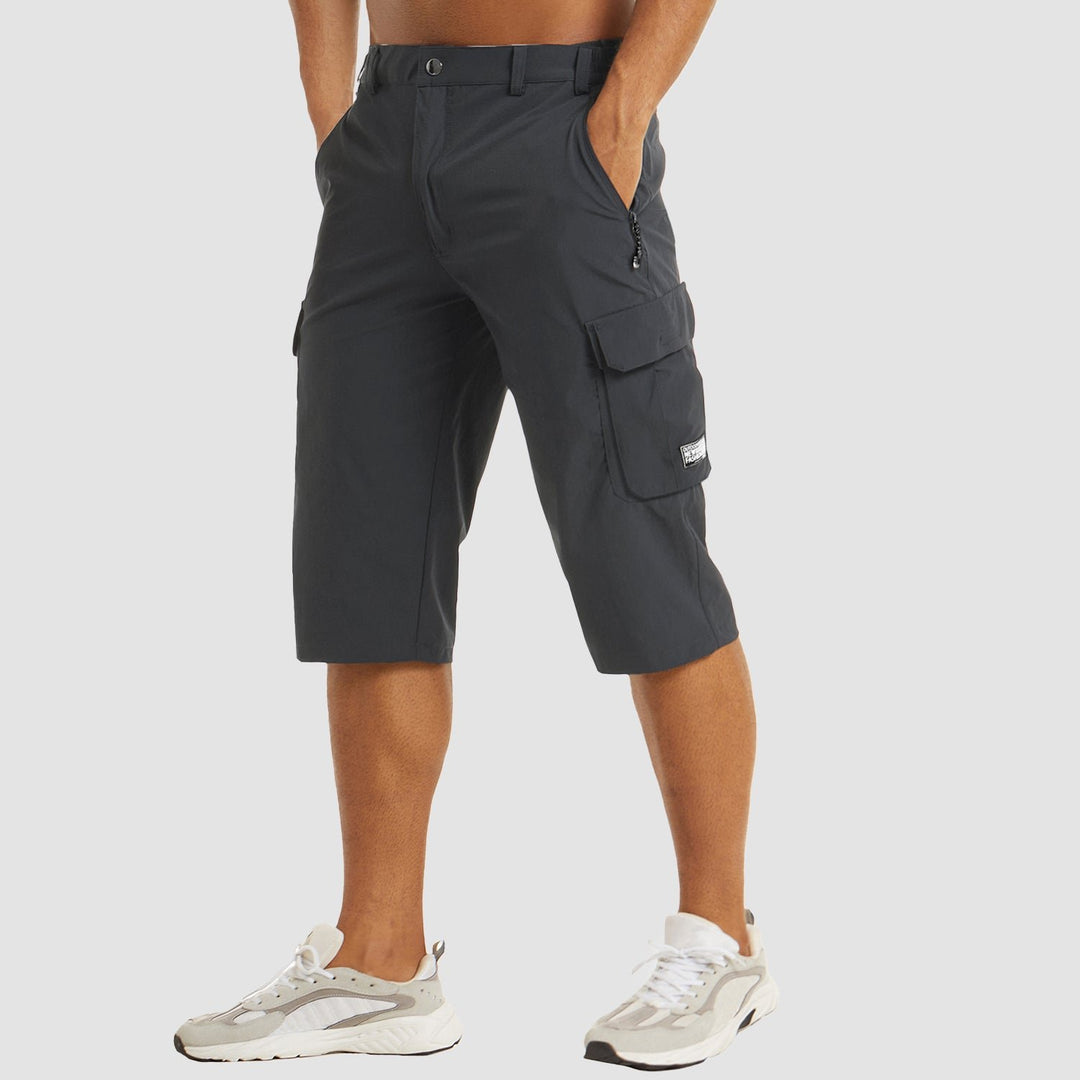 Men's Below Knee Stretch Fit Cargo Shorts Detail