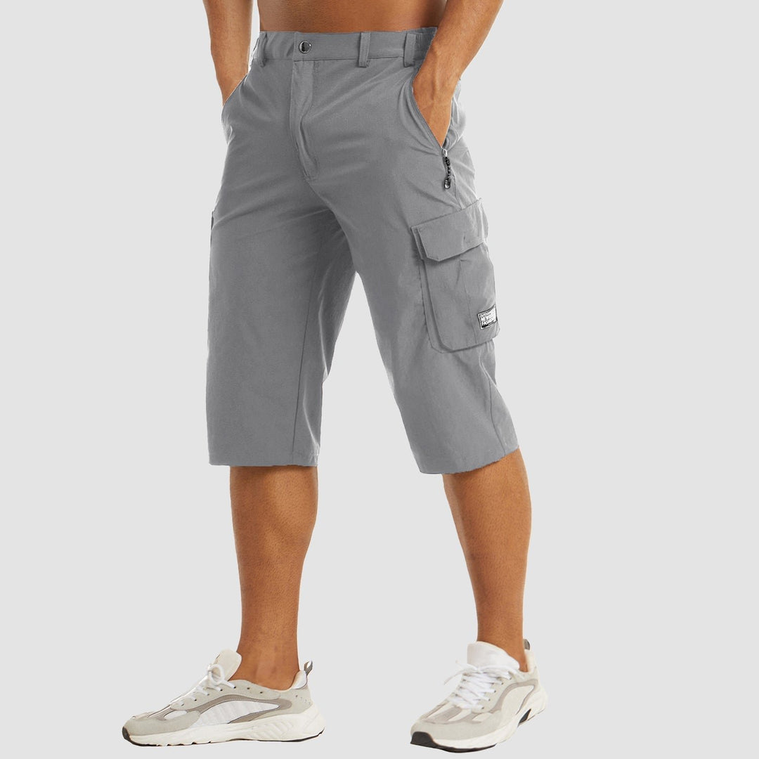 Men's Below Knee Stretch Fit Cargo Shorts Front