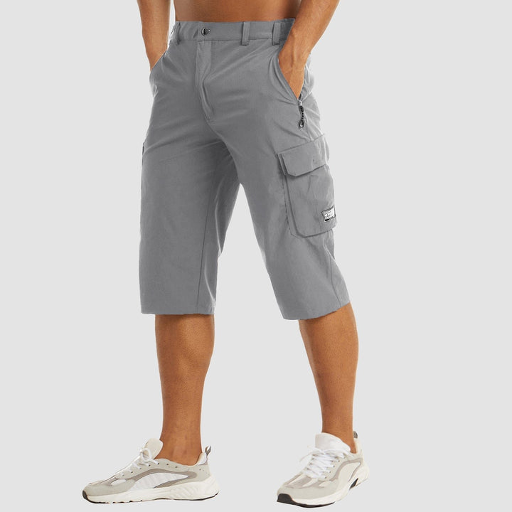 Men's Below Knee Stretch Fit Cargo Shorts Front