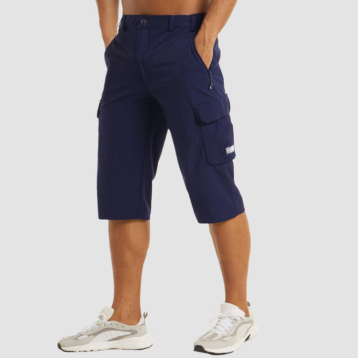 Men's Below Knee Stretch Fit Cargo Shorts Full