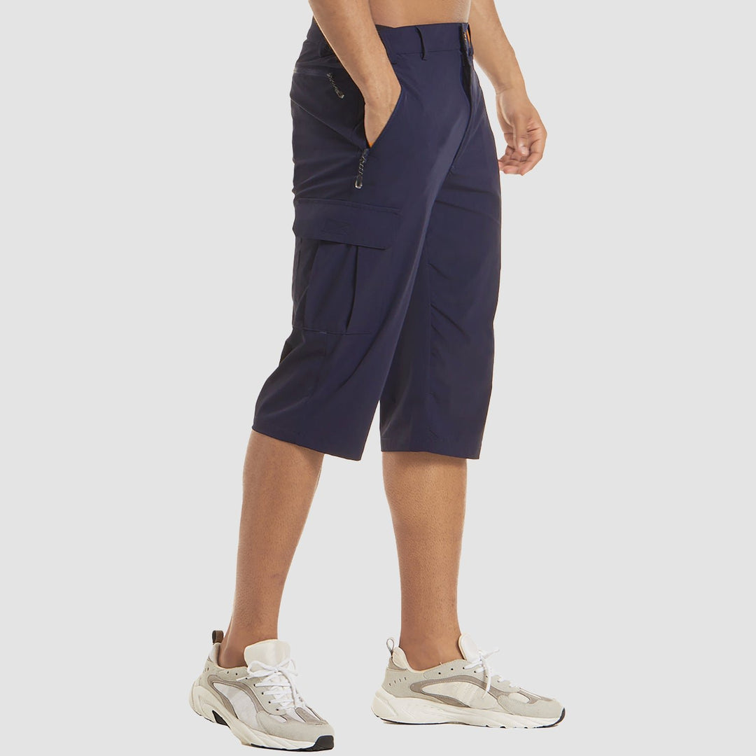 Men's Below Knee Stretch Fit Cargo Shorts View 11