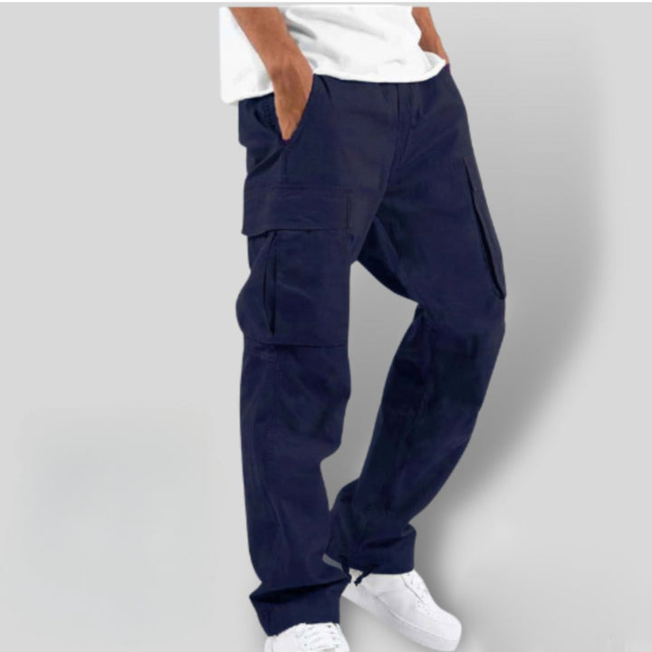 Men's Cargo Trousers | Loose Fit with Double Cargo Pockets Back