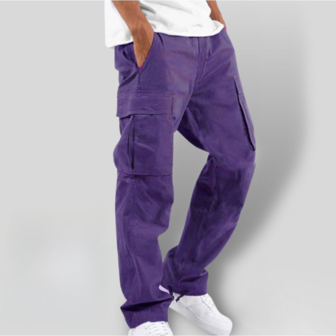 Men's Cargo Trousers | Loose Fit with Double Cargo Pockets Close Up