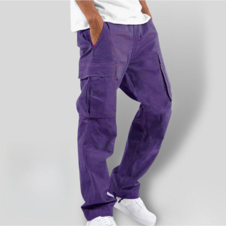Men's Cargo Trousers | Loose Fit with Double Cargo Pockets Close Up